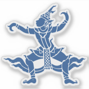 Thailändisches Tänzer ⚠ Thailand-Zeichen ⚠ Aufkleber