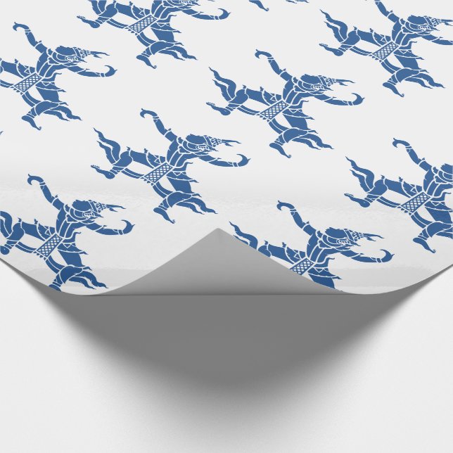 Thailändisches Tänzer ⚠ Thailand-Zeichen ⚠ Geschenkpapier (Ecke)