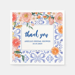 Thais Amore Blumenstrauß Sommer Brautparty Serviette