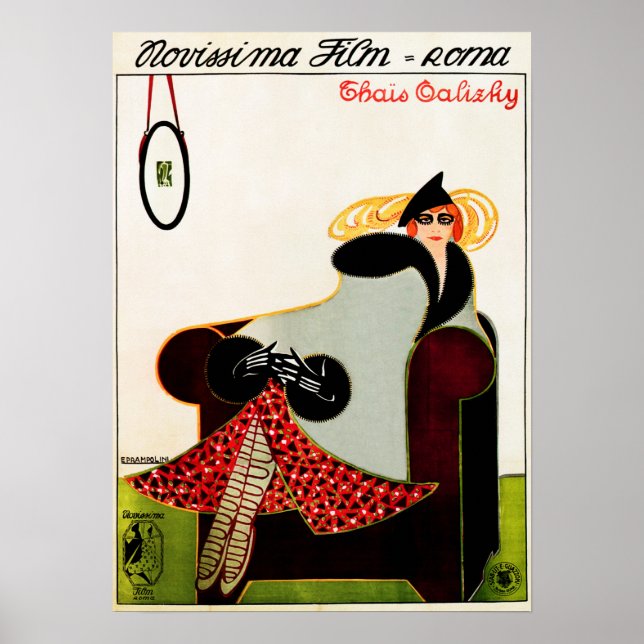 THAIS TALIZHY 1917 Klassische Silent Film Ad Poster (Vorne)