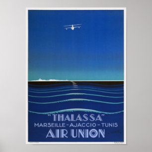 Thalassa France Vintage Travel Poster 1927