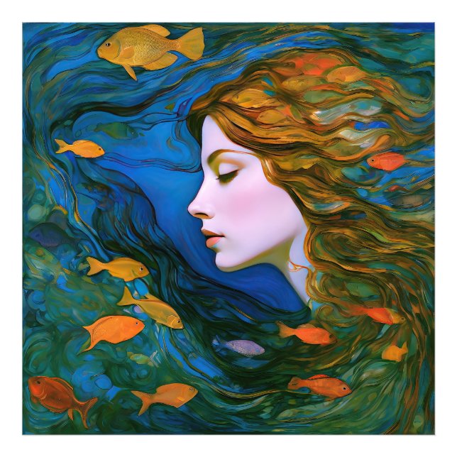 "Thalassa" - Frauen im Wasser Fotodruck (Vorne)