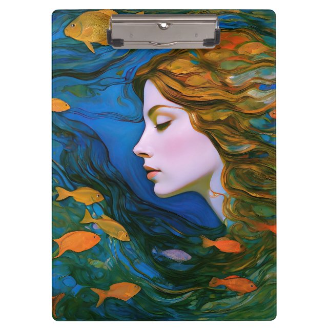 "Thalassa" - Frauen im Wasser Klemmbrett (Vorderseite)