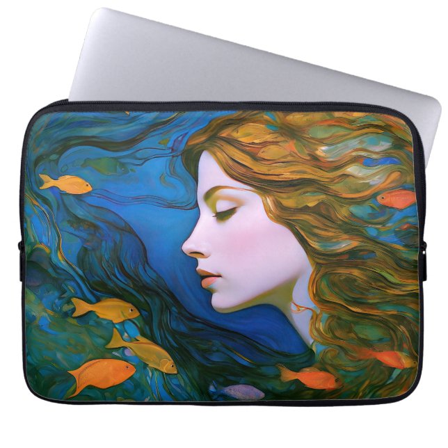 "Thalassa" - Frauen im Wasser Laptopschutzhülle (Vorderseite)