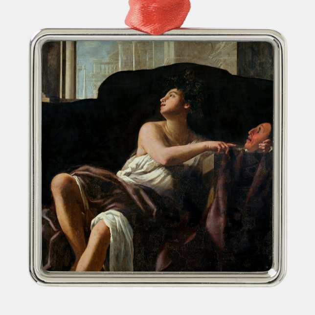 Thalia, Muse der Komödie Ornament Aus Metall (Vorne)