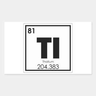 Thalliumchemikaliensymbol Rechteckiger Aufkleber