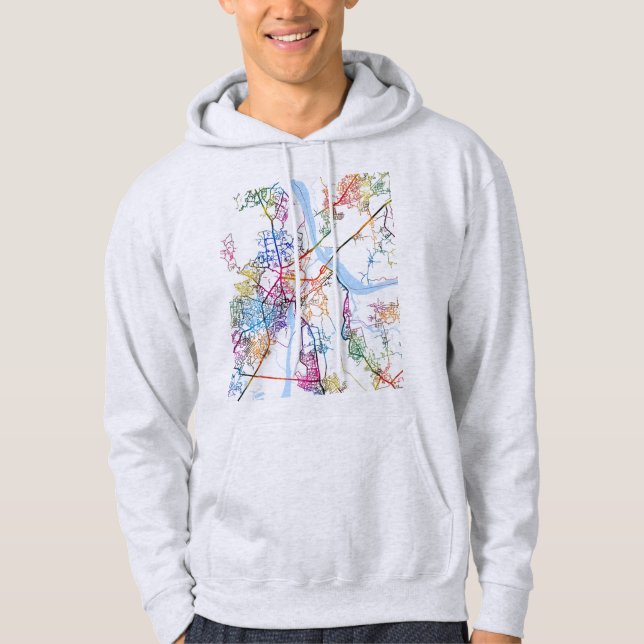 Thane Maharashtra Karte Hoodie (Vorderseite)