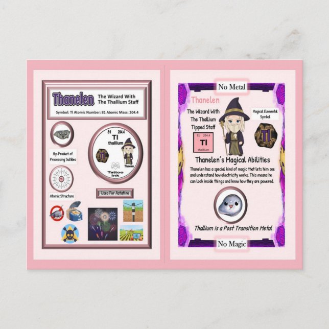 Thanelen Wizard - Thallium-Element Postkarte (Vorderseite)