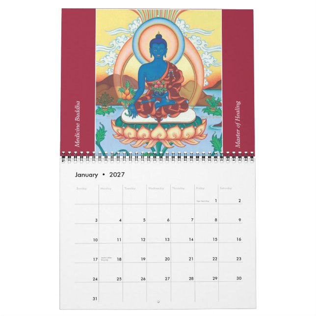 Thangka Art Calendar 2015 Kalender (Jan 2027)