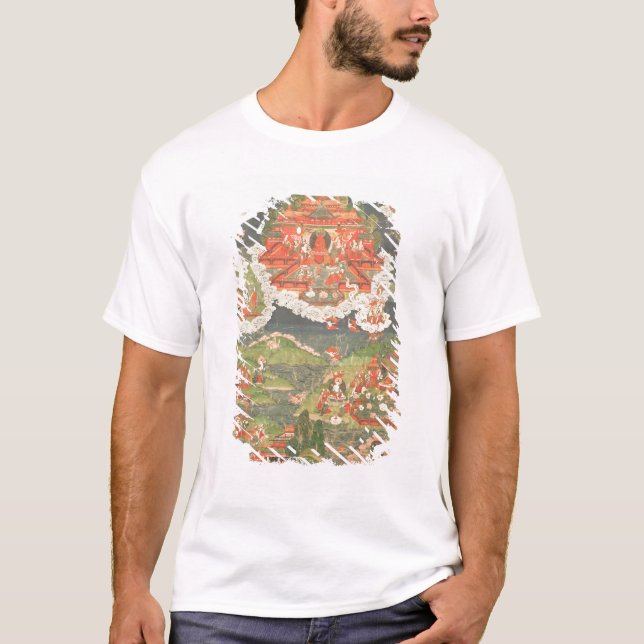 Thangka des Paradieses von Amitabha T-Shirt (Vorderseite)