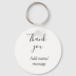 Thank you add name message simple stylish calligra schlüsselanhänger