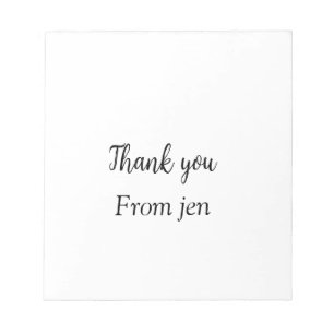 Thank you add your name text image editable poste notizblock