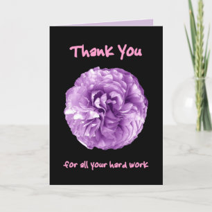 THANK YOU Admin Professionals Day PURPLE Dankeskarte