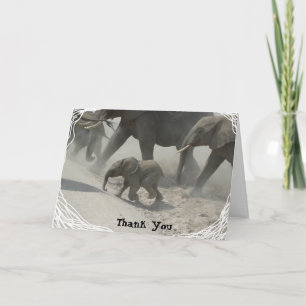 Thank You African Elephant Dankeskarte