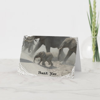 Thank You - African Elephant Dankeskarte