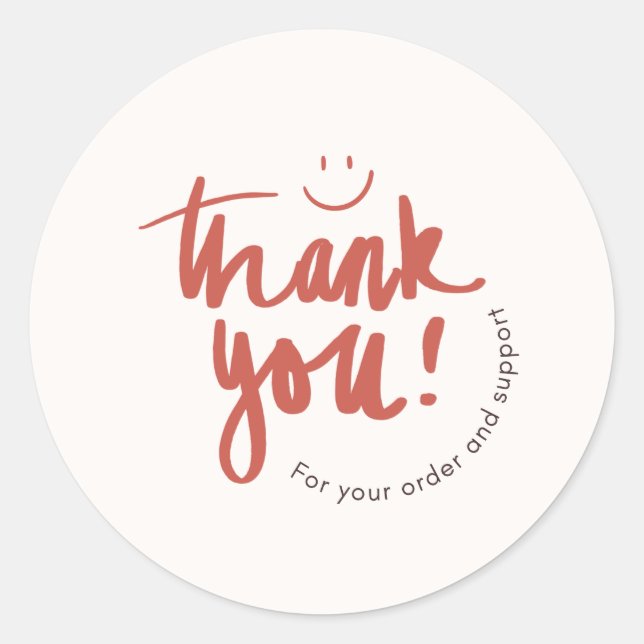 ' Thank you 'appreciation sticker (Vorderseite)