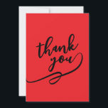 Thank You Bright Red Classical Unique Simple Card Dankeskarte<br><div class="desc">Specific,  plain,  eyecatching template at affordable price. Choose from variety of different card designs,  types and fonts.</div>