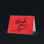 Thank You Bright Red Classical Unique Simple Dankeskarte<br><div class="desc">Specific,  plain,  eyecatching template at affordable price. Choose from variety of different card designs,  types and fonts.</div>