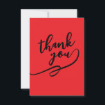 Thank You Bright Red Classical Unique Simple Dankeskarte<br><div class="desc">Specific,  plain,  eyecatching template at affordable price. Choose from variety of different card designs,  types and fonts.</div>
