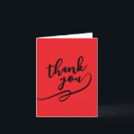 Thank You Bright Red Classical Unique Simple Karte<br><div class="desc">Specific,  plain,  eyecatching template at affordable price. Choose from variety of different card designs,  types and fonts.</div>