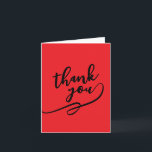 Thank You Bright Red Classical Unique Simple Karte<br><div class="desc">Specific,  plain,  eyecatching template at affordable price. Choose from variety of different card designs,  types and fonts.</div>