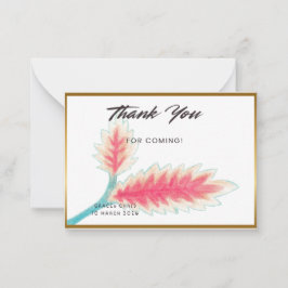 Thank you card Custom thank you card gold frame th Mitteilungskarte