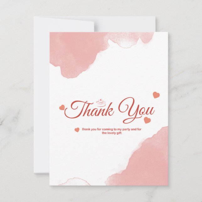 Thank You Card   Dankeskarte (Vorderseite)