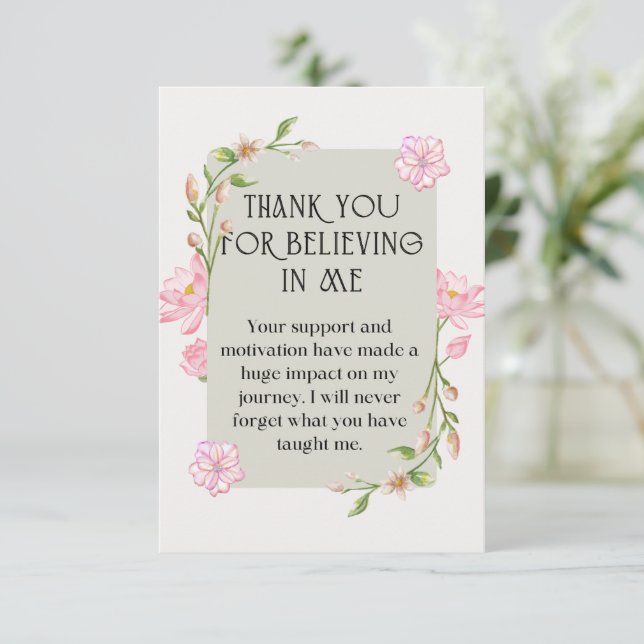 thank you card for teachers dankeskarte (Stehend Vorderseite)