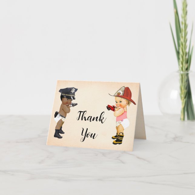 Thank You Card Little Recruit Baby Shower Dankeskarte (Vorderseite)