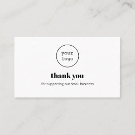 Thank You Card Logo Small Business Packaging Inser Visitenkarte