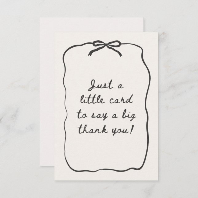 THANK YOU CARD MODERN DANKESKARTE (Vorne/Hinten)