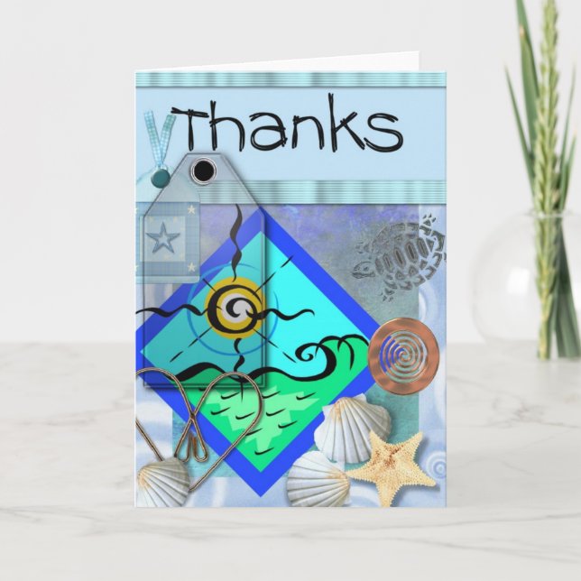 thank you card,ocean theme dankeskarte (Vorderseite)