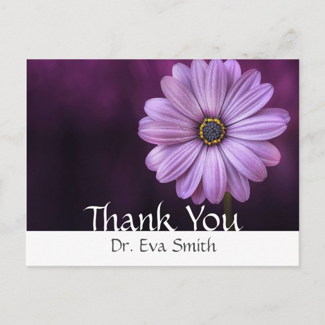 Thank You Card operation doctor hospital flower  Postkarte (Vorderseite)