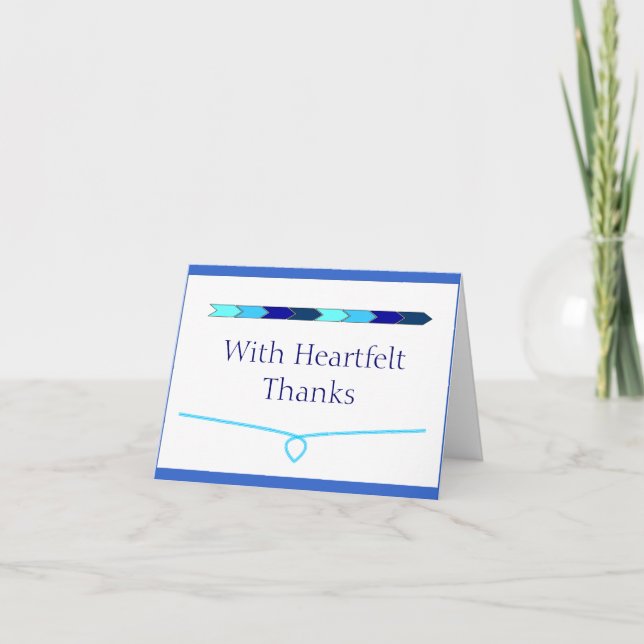 Thank You Card - Shades of Blue Dankeskarte (Vorderseite)