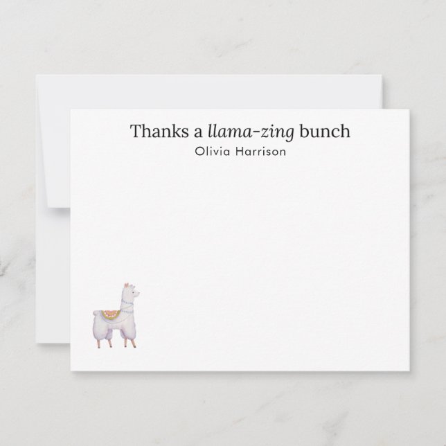 Thank you card, Watercolor Thank you stationery Mitteilungskarte (Vorderseite)