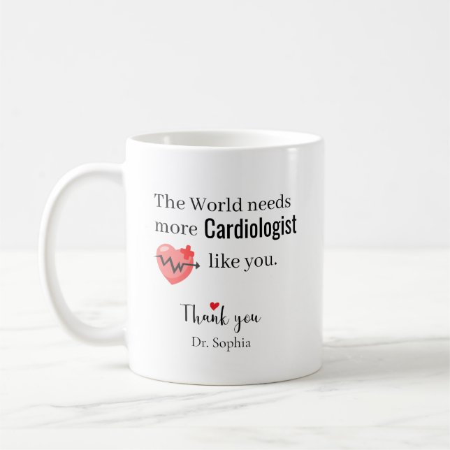 Thank You Cardiologist — Custom Name Kaffeetasse (Links)
