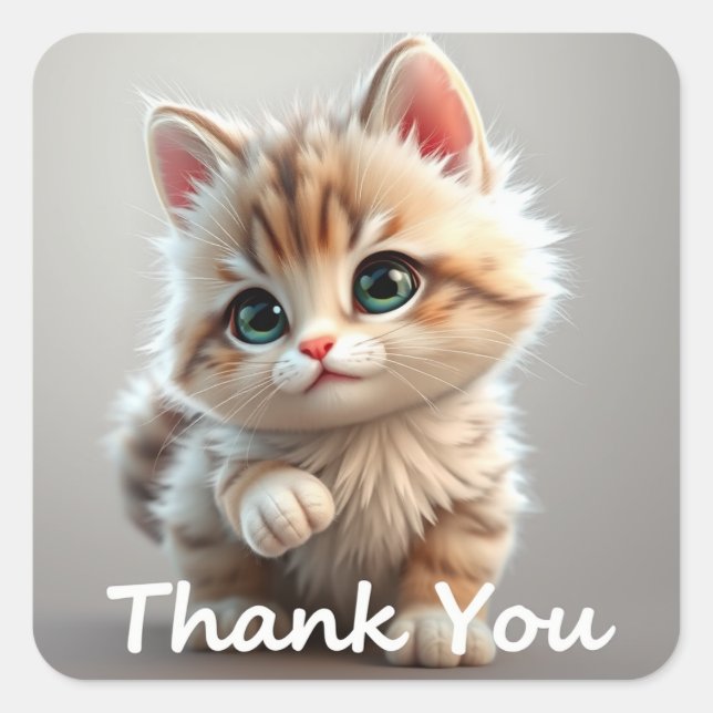 Thank you Cat Stickers (Vorderseite)
