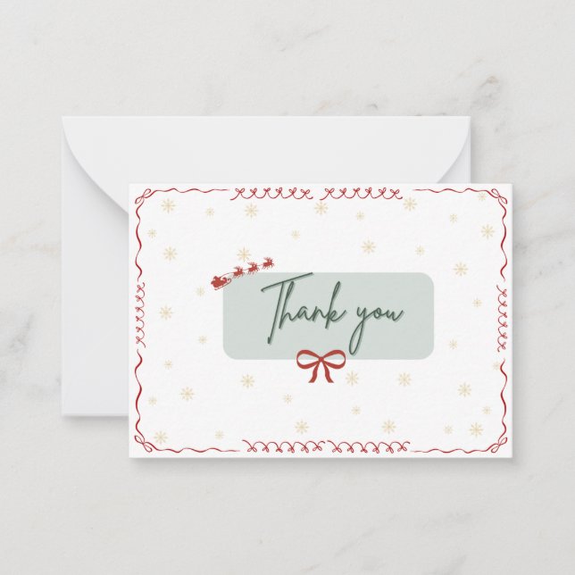 Thank you Christmas Card Mitteilungskarte (Vorderseite)