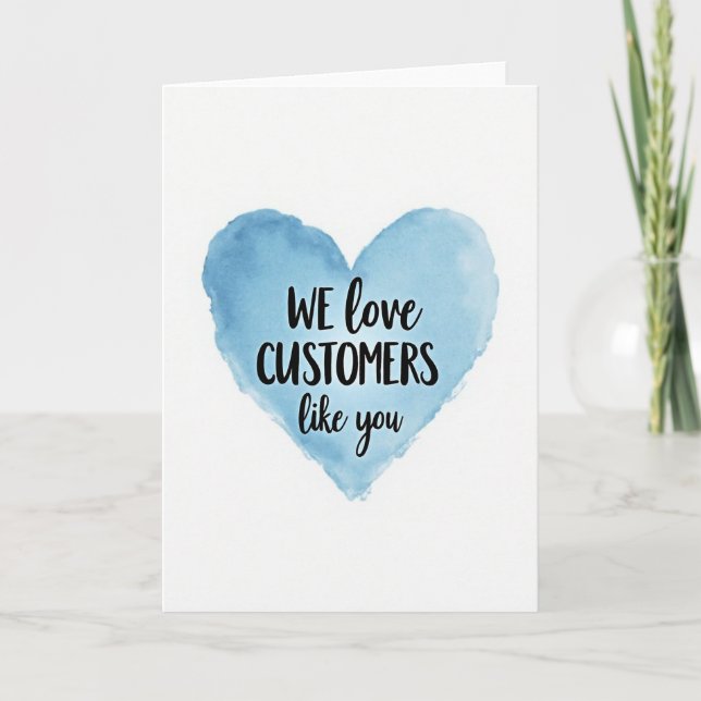 Thank You Customer Appreciation Card Karte (Vorderseite)