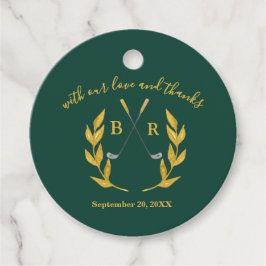 Thank You Elegant Custom Golf Theme Wedding Geschenkanhänger