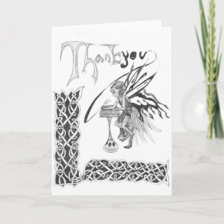 Thank You Faerie Card Dankeskarte