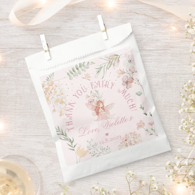 Thank you Fairy Much Fairy 1st Birthday Magical Geschenktütchen (Ausgeschnitten)