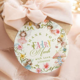 Thank you Fairy Much Fairy First Birthday Colorful Geschenkanhänger