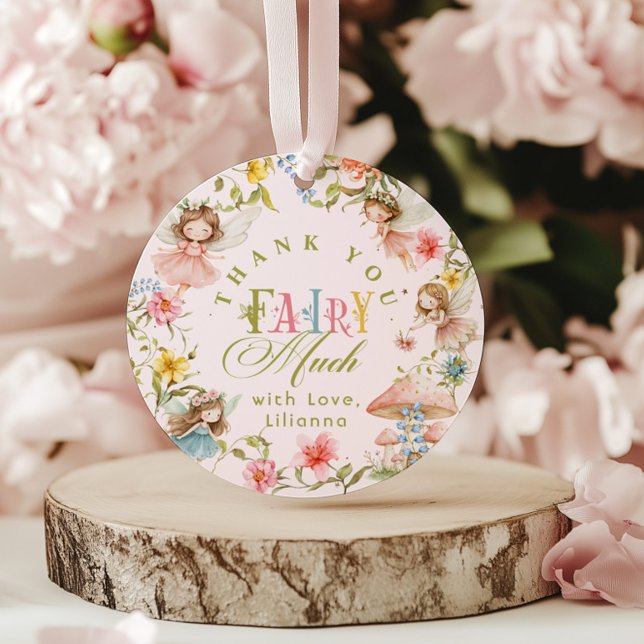 Thank you Fairy Much Fairy First Birthday Colorful Geschenkanhänger (Von Creator hochgeladen)