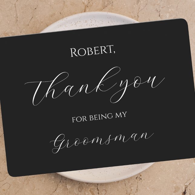 Thank You for Being My Groomsman Card Script Dankeskarte (Von Creator hochgeladen)