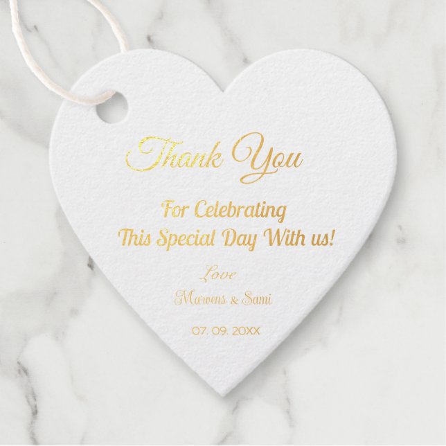 Thank You For Celebrating with us Wedding  Geschenkanhänger (Vorderseite)