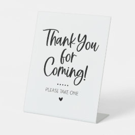 Thank You for Coming Favor Table Sign Sockelschild