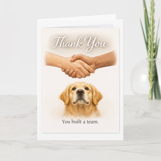 Thank You for Creating a Guide Dog Team Golden Karte (Vorderseite)