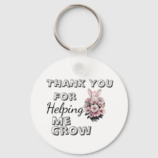 Thank You for Helping Me Grow Floral Teacher Schlüsselanhänger