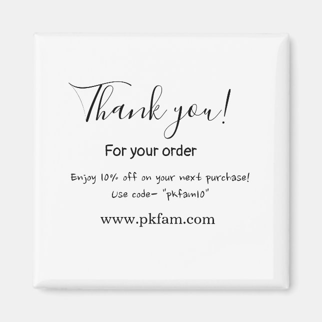 Thank you for purchase pink family business detail magnet (Vorne)